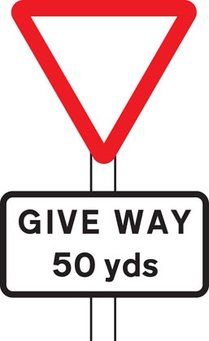 Distance to ‘Give Way’ line ahead