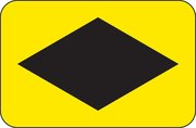 Symbols showing emergency diversion route for motorway and other main road traffic d
