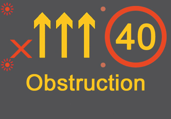 You **MUST NOT** enter or proceed in the left lane, temporary mandatory maximum speed limit and information message